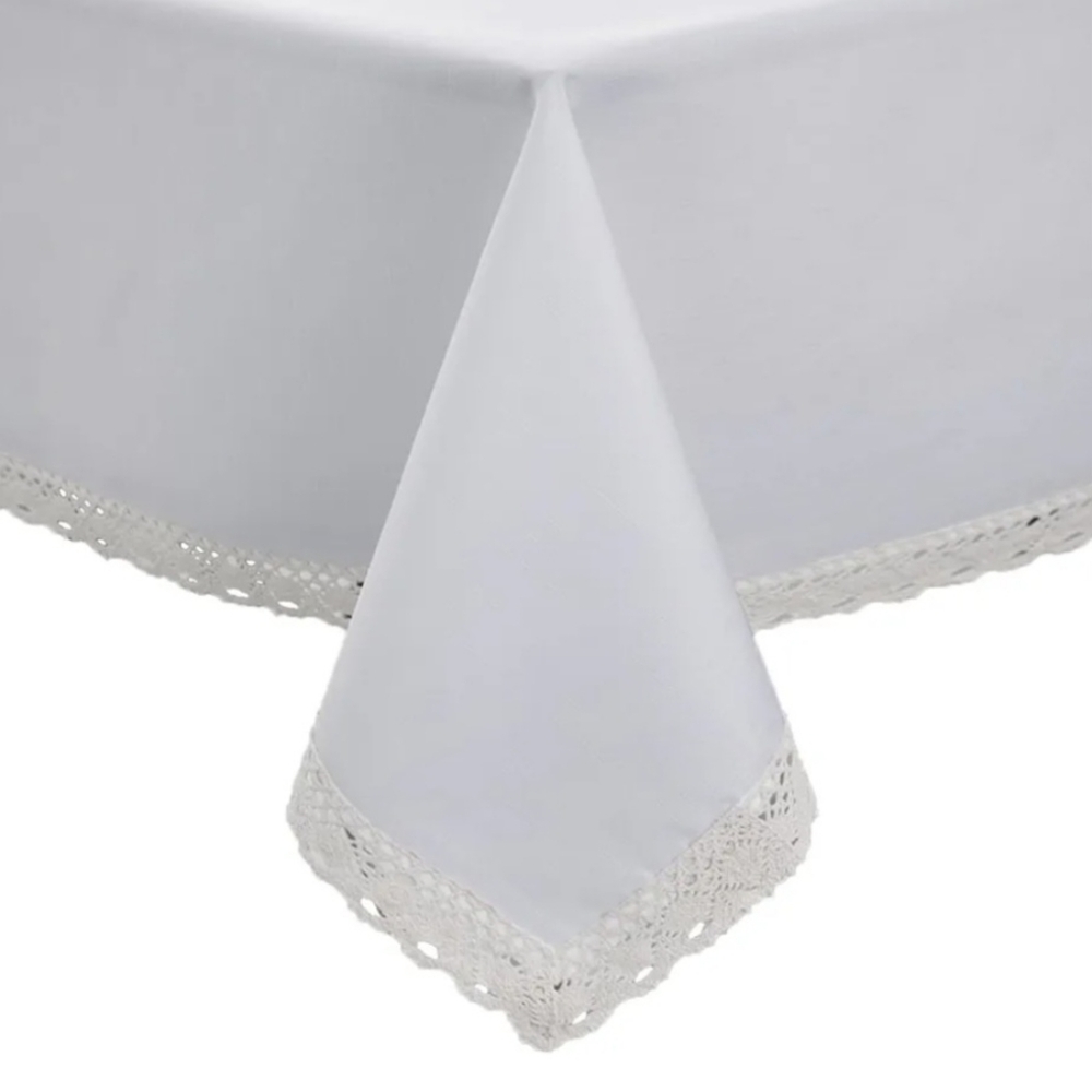 Tablecloth crochet trim